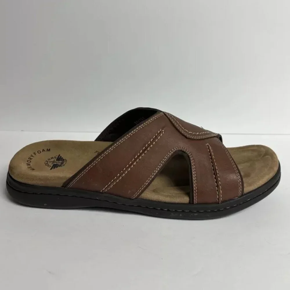 Dockers Men’s Sunland, Brown Slide Sandals, Size 15 M